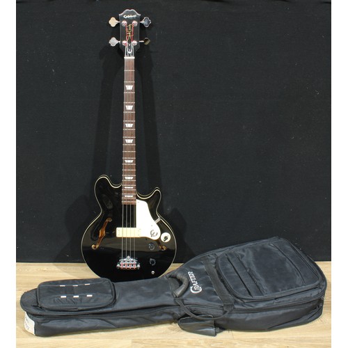 5683 - An Epiphone Jack Casady bass guitar, numbered R07030155, gilt facsimile autograph signature on a bla... 