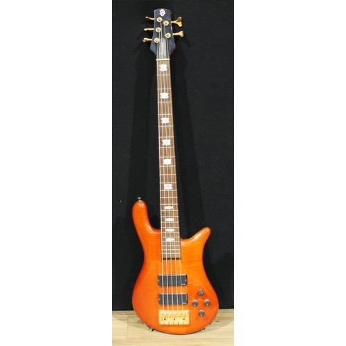 5679 - A Spector electric 5-string bass guitar, 116cm long, case