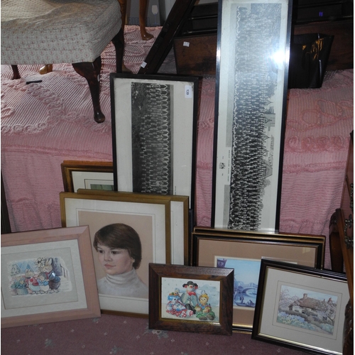 139 - Pictures - P Langreed, A Pair, James and Jacqueline Tear, signed, dated 1977;  a school photograph o... 