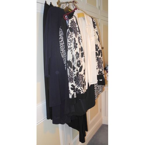 146 - Ladies  Ware - an Alexon navy jacket, size 14;  
 Cache Dore skirt, size 16;  various smart black an... 