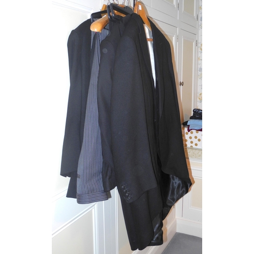 147 - Gentleman's Evening Ware - G A Shepherd Tailor woollen black tie dinner  jacket and trousers;  Holla... 