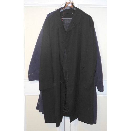 149 - A Sanyo gentleman's rain coat (approx 54in/XXL);  other overcoats
