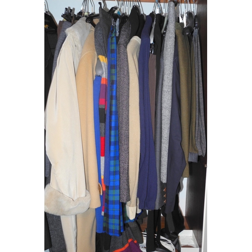 156 - Ladies Fashion - Goldix camel woollen coat, Viyella jumper, Betty Barclay, etc