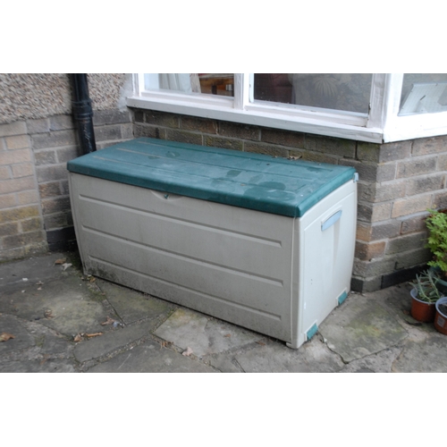 166 - Garden planters, rustic base;  two shrubs, etc