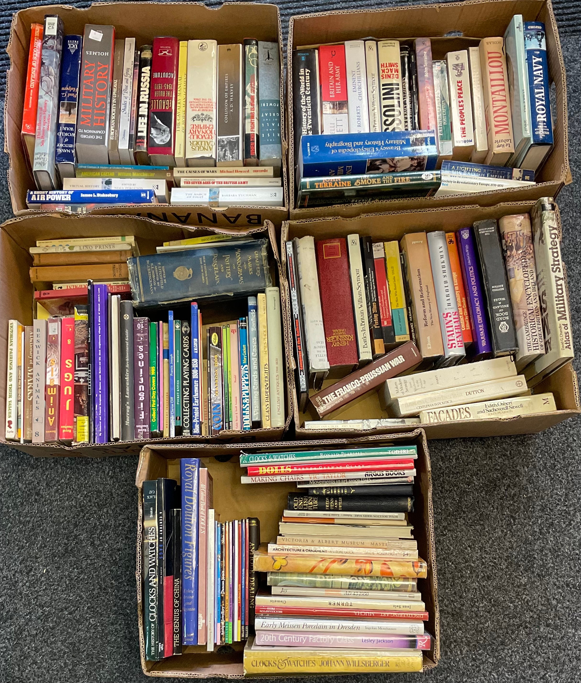 Books - a quantity of reference books including military history and...