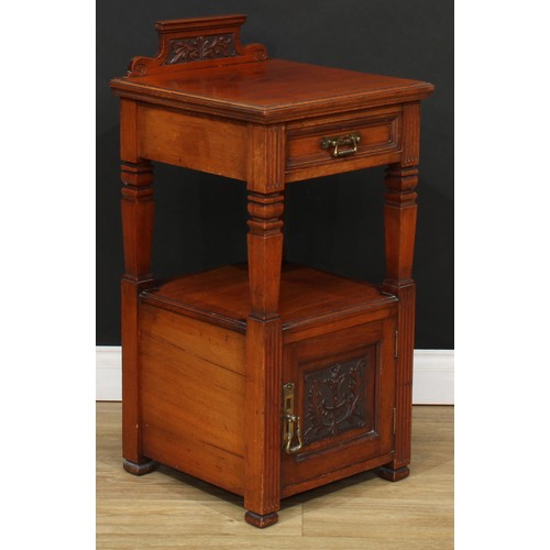 111 - A late Victorian bedroom cabinet, by Maple & Co, stamped and badged, 89.5cm high, 44.5cm wide, 43.5c... 