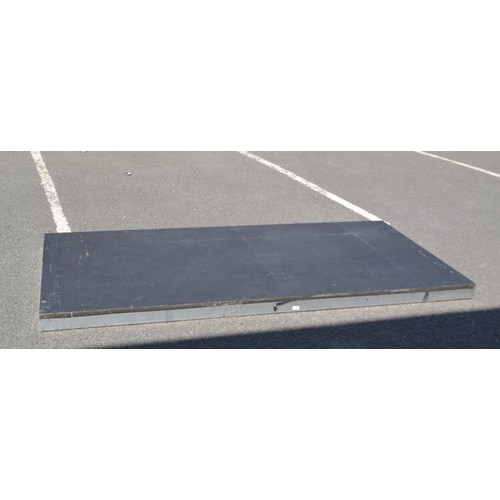 118 - Staging - a quantity of stage flooring, in 10 parts, each predominantly approximately 8' x 4', one s... 