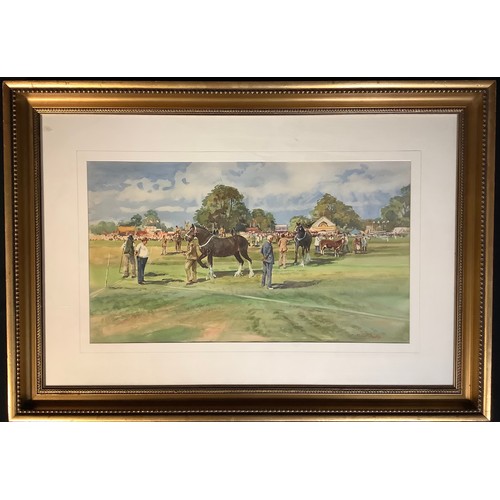 84 - Michael Crawley
Ashbourne Show, Osmaston Polo Ground
signed, watercolour, 33cm x 58cm