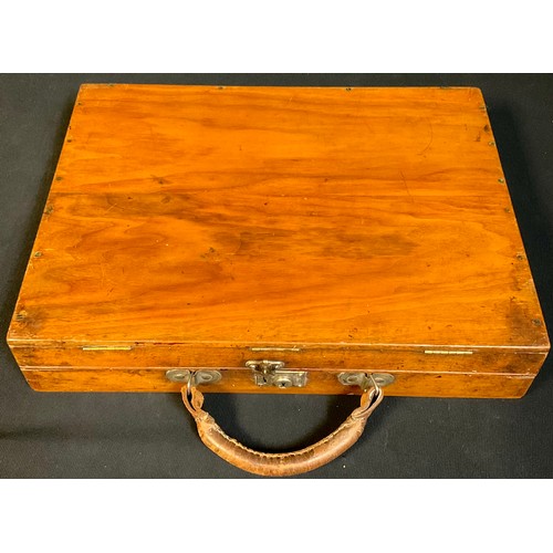 94 - A 19th century walnut artist's box, 44cm wide