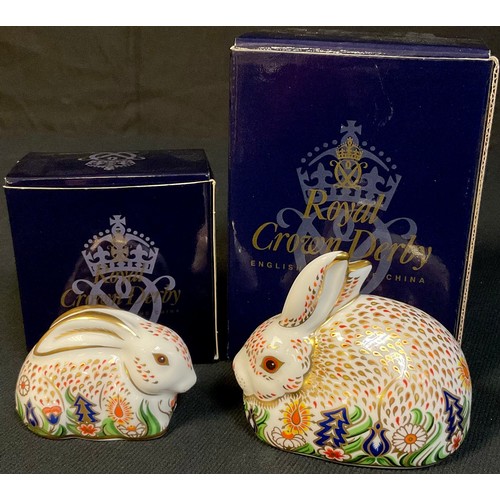 77 - A Royal Crown Derby paperweight, Rowsley Rabbit, John Sinclair exclusive, limited edition, 473/500, ... 