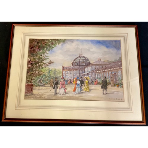 87 - Michael Bell  
The Promenade, Buxton  
signed, watercolour, 30cm x 45cm