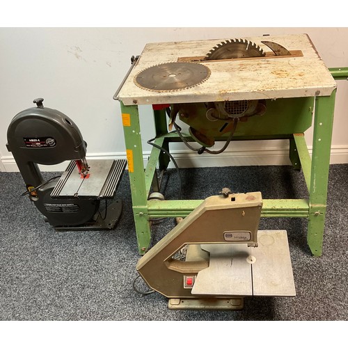 658 - Power Tools - an Elektra Beckum Combi HS 315 table saw; a Burgess BBS-20 Bandsaw; a Performance Powe... 