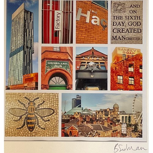 686 - Ben Sedman (Contemporary Manchester Photographer), a photograph montage, signed in pencil, framed; D... 