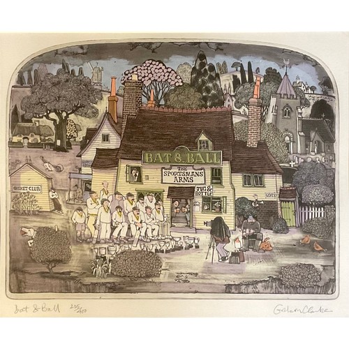 701 - Graham Clarke, after 
Bat & Ball 
signed to margin, 235/400, 28.5cm x 35.5cm