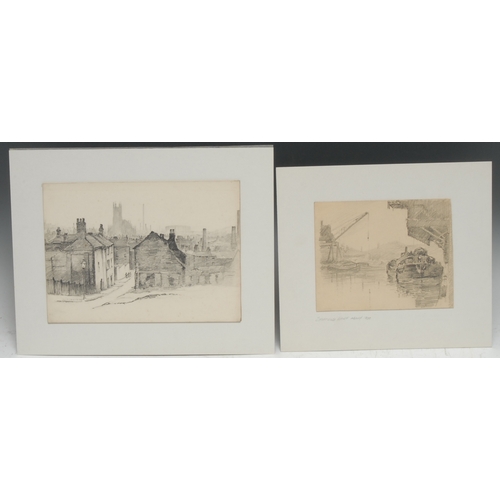 702 - Local Interest - G Marsden, The Round House Ringlow, signed, pencil sketch, 20cm x 27.5cm;  others, ... 