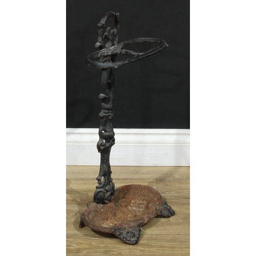 112 - A Victorian style cast iron walking stick or umbrella stand, 58cm high