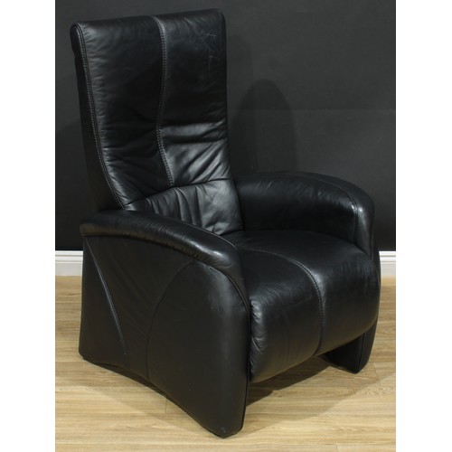 709 - A Himolla recliner armchair, 105cm high, 73.5cm wide, the seat 46cm high and 48cm deep (upright)