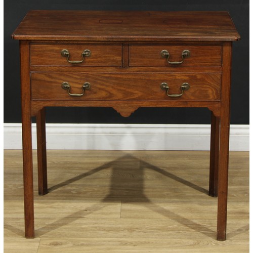 716 - A George III style lowboy or side table, by Redman & Hales Ltd, rectangular top with reentrant forea... 