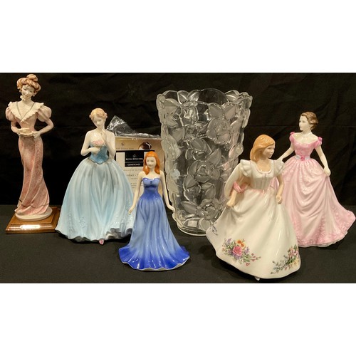 85 - A Royal Doulton figure, Joanne HN3422; others, Hope HN4097; September Sapphire HN4978; a Coalport fi... 