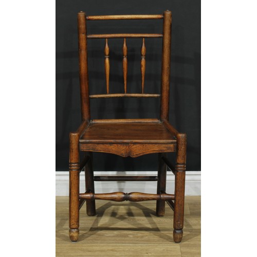 15 - Six 19th century Philip Clissett design ash and elm country chairs, probably West Midlands, one 87.5... 