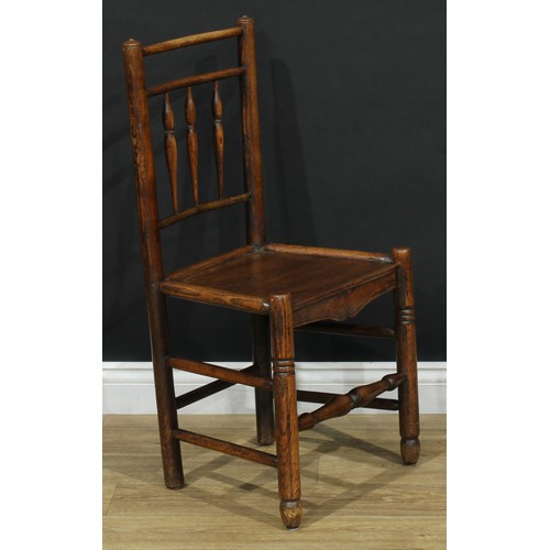 15 - Six 19th century Philip Clissett design ash and elm country chairs, probably West Midlands, one 87.5... 