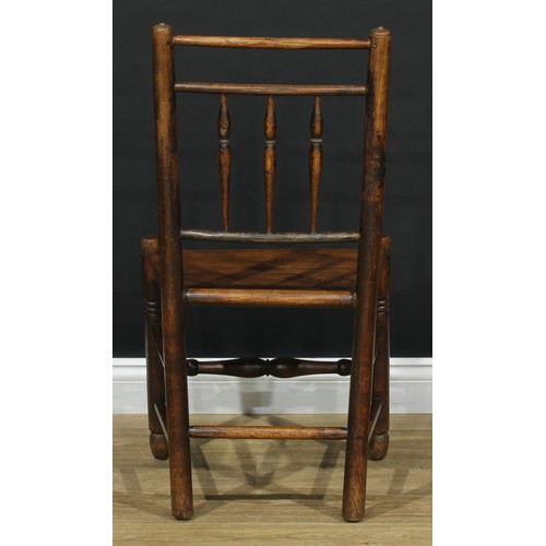 15 - Six 19th century Philip Clissett design ash and elm country chairs, probably West Midlands, one 87.5... 