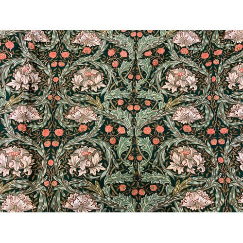 39 - A large pair of Liberty curtains, William Morris 'Marigold' design, un-lined, pinch-pleat, each curt... 