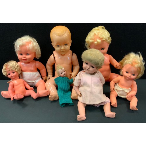 126 - Dolls - a German Porzellanfabrik Burggrub socket head baby doll, 170-0x, composite head, sleeping bl... 