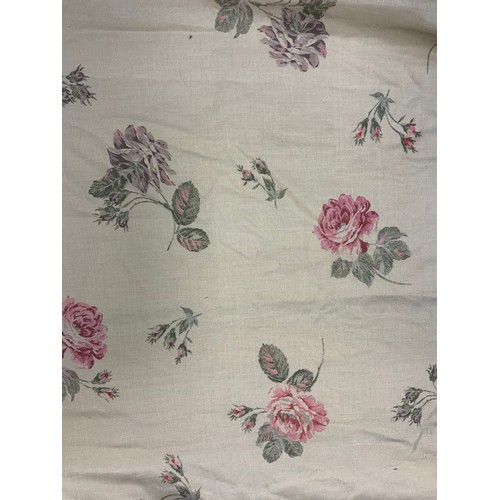 152 - A pair of Laura Ashley floral design curtains, each curtain measuring 153cm long x 254cm wide.