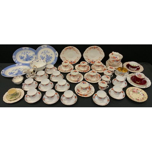 199 - Ceramics - twelve New Chelsea Staffs Pimpernel pattern cups and saucers;  Agris pattern part tea set... 