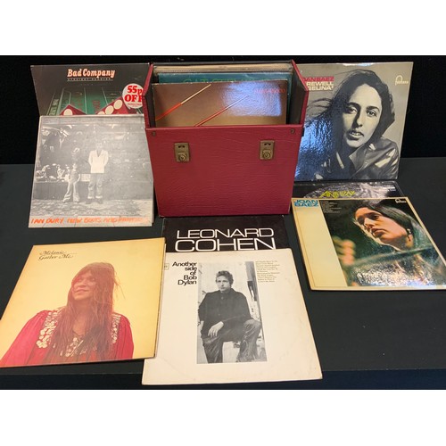 224 - Vinyl records - LPs, Bob Dylan, Black Sabbath, Leonard Cohen, Joan Baez, Peter Gabriel, Wings, etc.