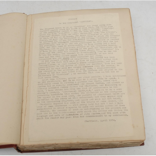 26 - Austen (Jane) & Seed (F.J., of Sheffield), Sanditon: A Novel, Commenced [...] in January 1817 and ab... 