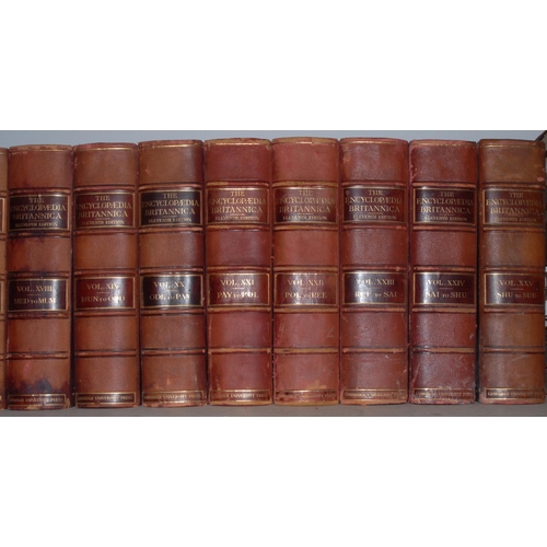 133 - Encyclopædia Britannica, two sets: eleventh edition, twenty-five volume set, Cambridge: at the Unive... 