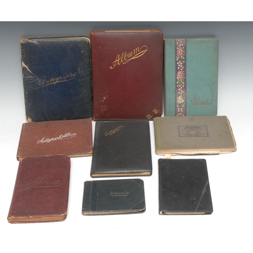 313 - A collection of nine early 20th century friendship books or albums, inscribed in ink manuscript, occ... 