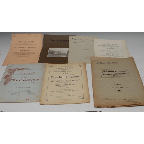 348 - Ephemera, Essex and Suffolk - a collection of early 20th century and later auction catalogues and pa... 