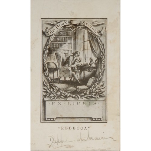 123 - Dame Daphne du Maurier, Lady Browning, DBE (1907 – 1989) - ink manuscript autograph, on a bookplate ... 