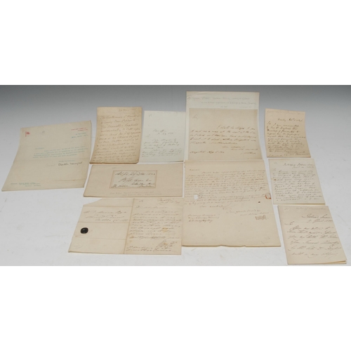 371 - Politics and the Aristocracy - a collection of ten autographs, comprising ten ALS, a typed letter si... 