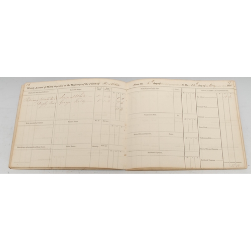 352 - Lincolnshire, Rowston (Roulston), near Sleaford - Highway Account Book, 117pp of ink manuscript on f... 