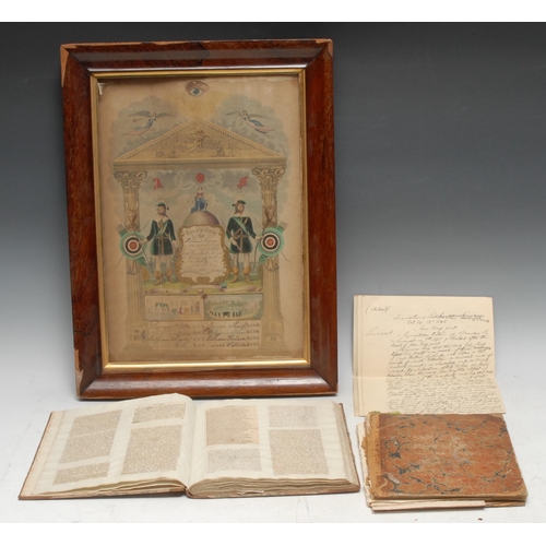 362 - Manuscripts - Friendly Society, Ancient Order of Foresters, membership certificate, William Barnes, ... 