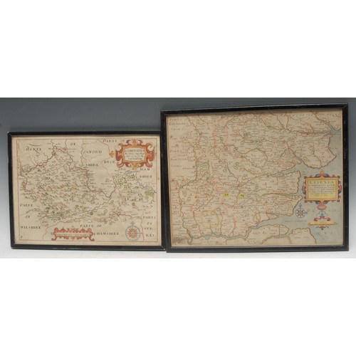 457 - William Kip (d. 1618), after Christopher Saxton (c. 1540 ? c. 1610), five English county maps, compr... 