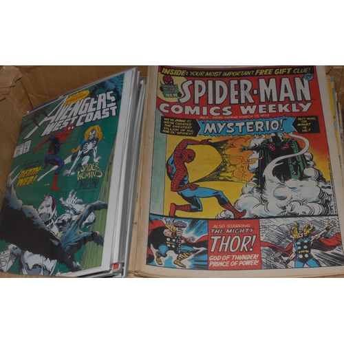 103 - Comic Books - a large quantity of Marvel titles, including Spiderman, Hulk, X-Men, etc., 1970s and l... 