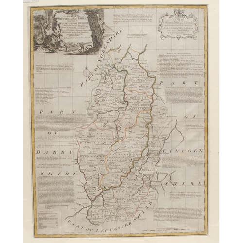 450 - Emanuel Bowen (1694 – 1767), An Accurate Map of Nottinghamshire [...], [dedicated] To the Most Noble... 