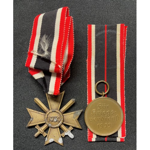 28 - WW2 Third Reich Kriegsverdienstkreuz 2.Klasse mit Schwertern - War Merit Cross 2nd Class with Swords... 