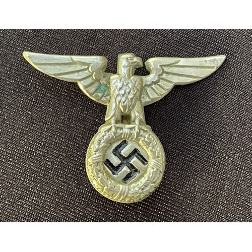 39 - WW2 Third Reich SS Cap eagles: 1936 pattern cap eagle maker marked 55/42, missing one prong along wi... 