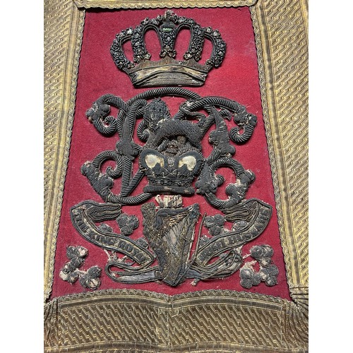 61 - 8th Kings Royal Irish Hussars Officers Sabretache. Paper makers label  to interior for 