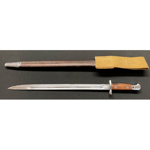 76 - WW1 British 1907 Pattern Bayonet with single edged fullered blade 430mm in length maker marked and d... 