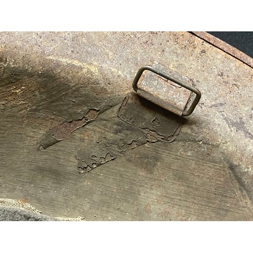 77 - WW1 British Brodie MKI Steel Helmet. Five bullet strikes to the front of the helmet one of which has... 