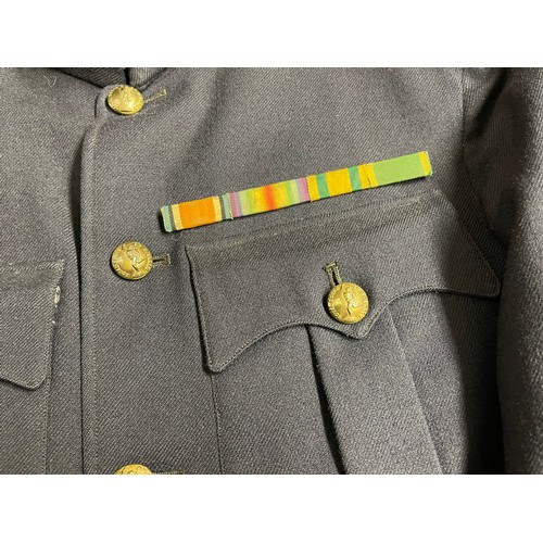 108 - WW2 British pre war Royal Signals Sgt's Dress Blue uniform. Complete with all buttons and insignia p... 