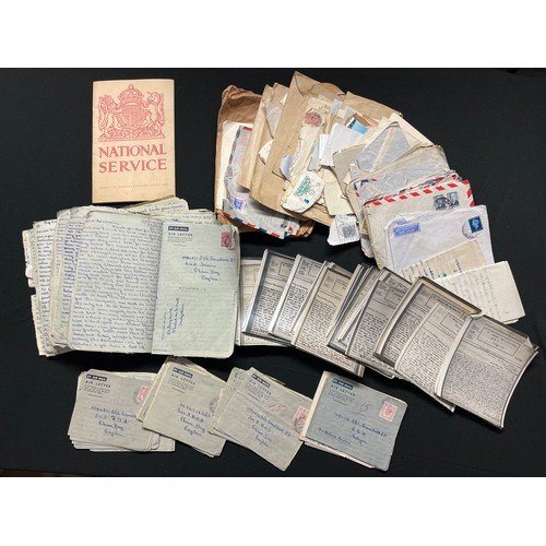 111 - WW2 British RAF large archive of letters, air mail letters, Aerogram's between 1084831 Acting Corpor... 