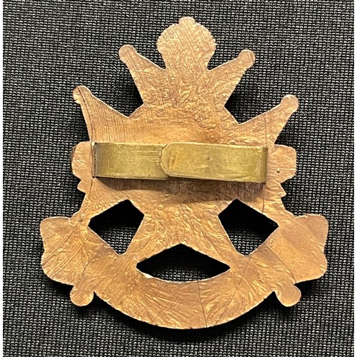 127 - WW2 British Plastic Notts and Derby's Cap badge: Brass Foresters shoulder title: Pair 7th Armoured D... 